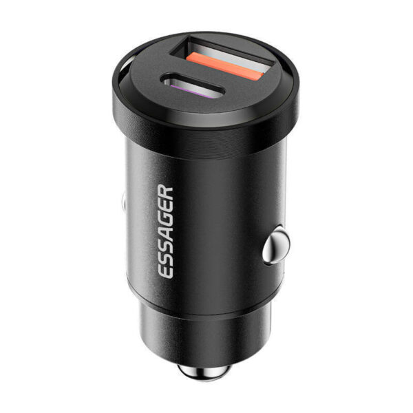 Φορτιστής Αυτοκινήτου Essager USB-A+USB-C 30W (Black)