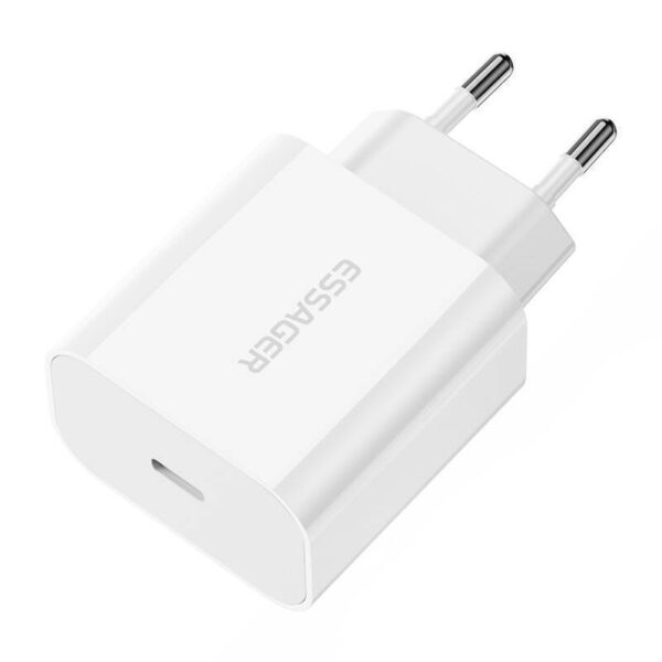 Essager Φορτιστής Χωρίς Καλώδιο με Θύρα USB-C 20W Power Delivery Λευκός (ECTC-FJB02-P)