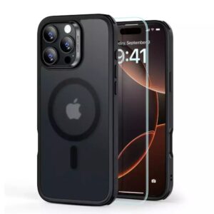 ESR Classic Hybrid Halolock Magsafe & Tempered Glass Back Cover Tempered Glass Μαύρο (iPhone 16 Pro Max)