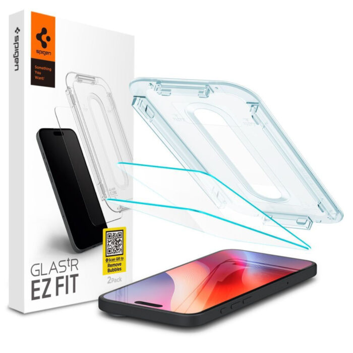 Spigen GLAS.tR EZ Fit Sensor Protected Tempered Glass 2τμχ (iPhone 16 Pro Max)