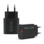 Blavec φορτιστής με Θύρες USB-A+ USB-C και καλώδιο USB-C – USB-C 20W Quick Charge 3.0 Μαύρος