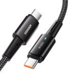 Essager USB 2.0 Cable USB-C male – USB-C 100W Μαύρο 1m