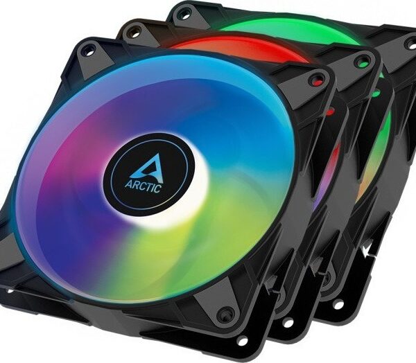 Arctic P12 PWM Case Fan 120mm με ARGB Φωτισμό και Σύνδεση 4-Pin 3τμχ