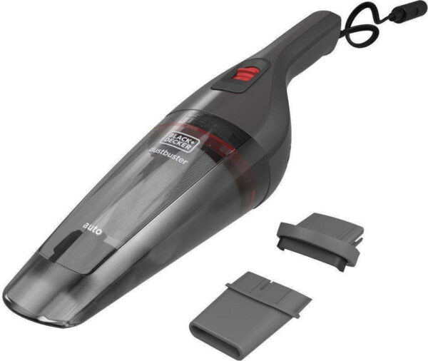 Black & Decker Auto Dustbuster Σκουπάκι Αυτοκινήτου Στερεών με Ισχύ 9W & Καλώδιο Αναπτήρα 12V Grey