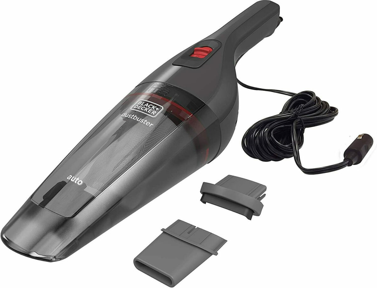 Black & Decker Auto Dustbuster Σκουπάκι Αυτοκινήτου Στερεών με Ισχύ 9W & Καλώδιο Αναπτήρα 12V Grey, Red - Image 4