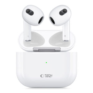 Tech-Protect Ultraboost In-ear Bluetooth Handsfree Ακουστικά με Θήκη Φόρτισης Λευκά
