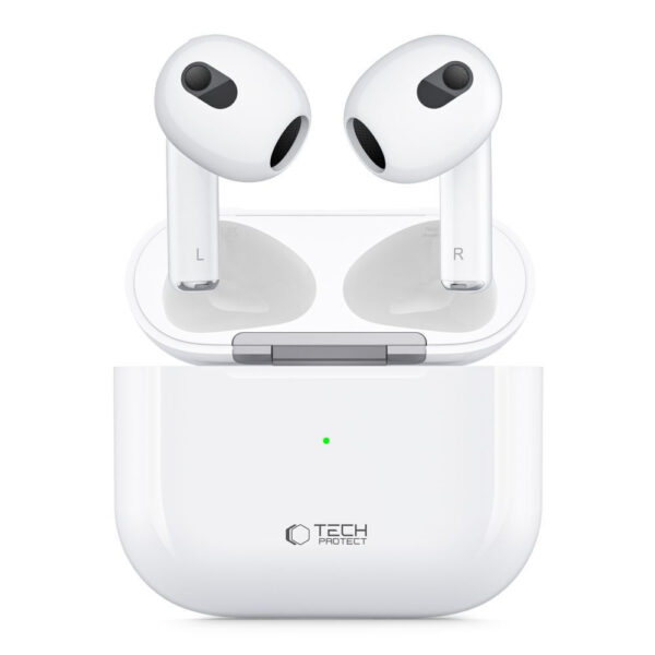 Tech-Protect Ultraboost In-ear Bluetooth Handsfree Ακουστικά με Θήκη Φόρτισης Λευκά
