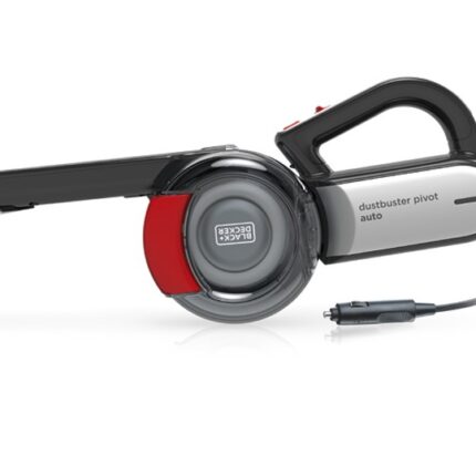 Black & Decker Auto Dustbuster Pivot Σκουπάκι Αυτοκινήτου Στερεών με Ισχύ 12.5W & Καλώδιο Αναπτήρα 12V Μαύρο Κόκκινο (PV1200AV-XJ)