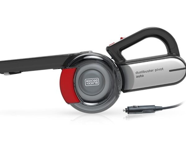 Black & Decker Auto Dustbuster Pivot Σκουπάκι Αυτοκινήτου Στερεών με Ισχύ 12.5W & Καλώδιο Αναπτήρα 12V Μαύρο Κόκκινο (PV1200AV-XJ)