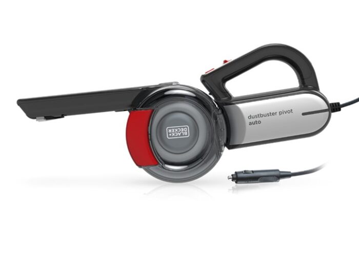 Black & Decker Auto Dustbuster Pivot Σκουπάκι Αυτοκινήτου Στερεών με Ισχύ 12.5W & Καλώδιο Αναπτήρα 12V Μαύρο Κόκκινο (Pv1200Av-Xj)