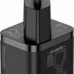 Baseus Φορτιστής με Θύρα USB-C και Καλώδιο USB-C 25W Μάυρος (Super Si)