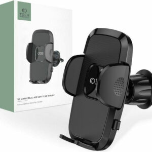 Tech-Protect Βάση Κινητού Αυτοκινήτου V3 με Ρυθμιζόμενα Άγκιστρα Μαύρη