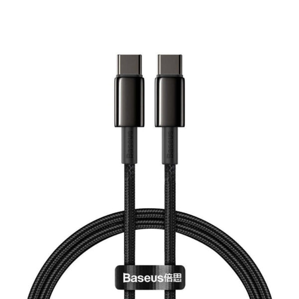 Baseus Tungsten USB 2.0 Cable USB-C male - USB-C 100W Μαύρο1m