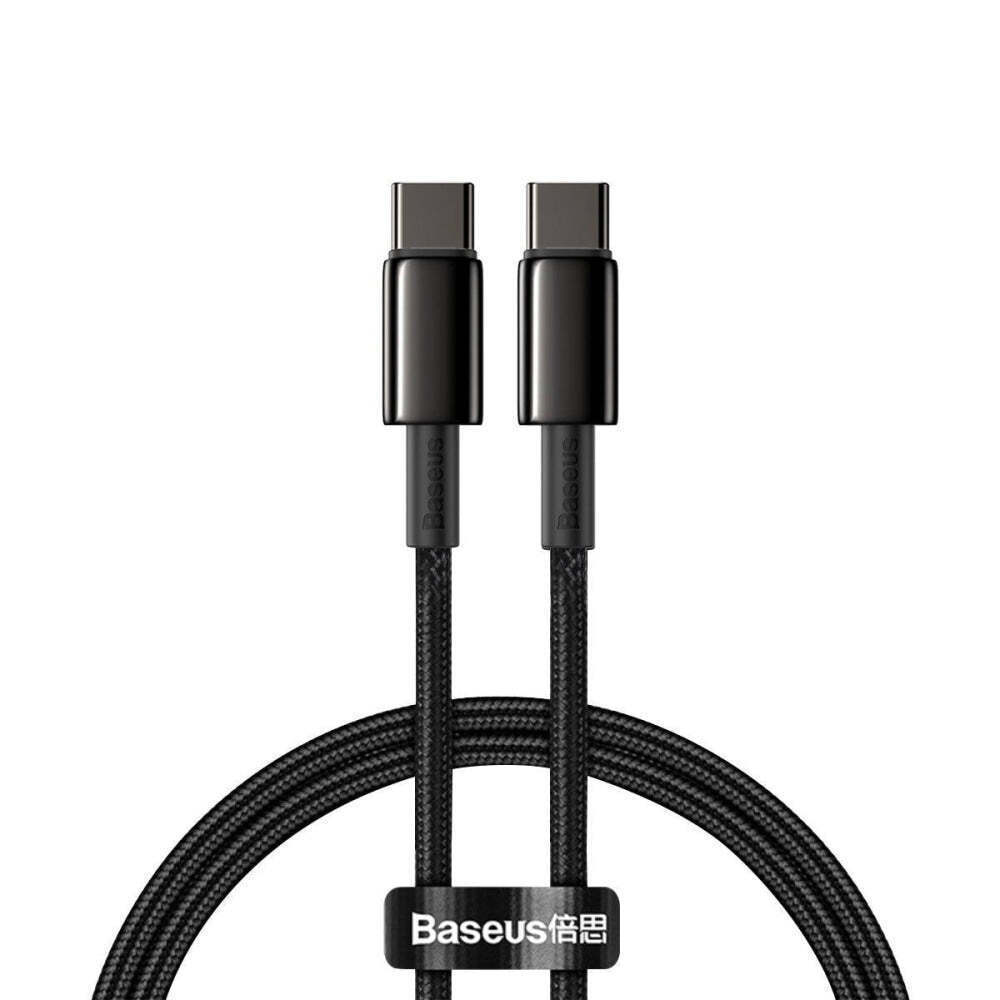 Baseus Tungsten USB 2.0 Cable USB-C male - USB-C 100W Μαύρο1m