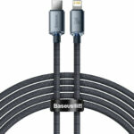 Baseus Crystal Shine Braided USB-C to Lightning Cable 20W Μαύρο 2m (CAJY000301)