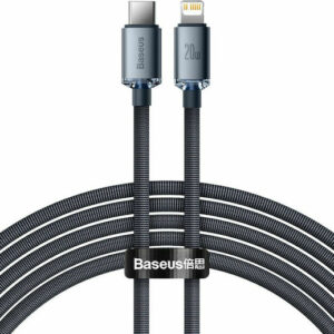 Baseus Crystal Shine Braided USB-C to Lightning Cable 20W Μαύρο 2m (CAJY000301)