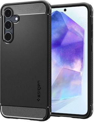 Spigen Rugged Armor Back Cover Σιλικόνης 2mm Ανθεκτικό Μαύρο (Galaxy A55)