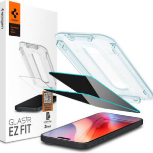 Tempered Glass Spigen GLAS.tR EZ Fit 2-Pack Privacy iPhone 16 Pro Max