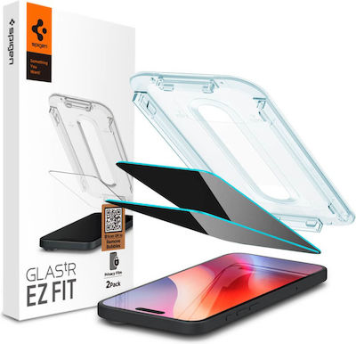 Tempered Glass Spigen GLAS.tR EZ Fit 2-Pack Privacy iPhone 16 Pro Max