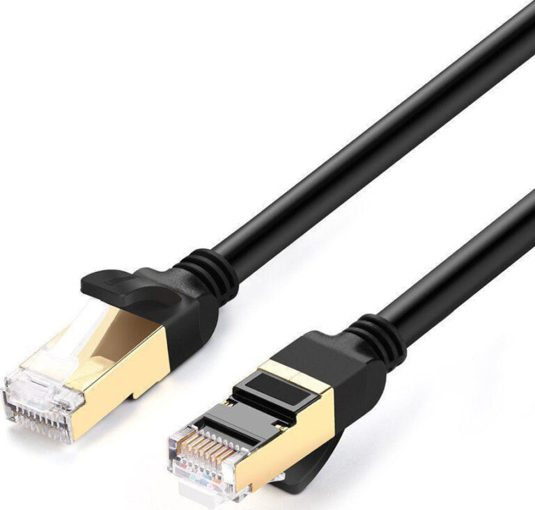 Ugreen F/FTP Cat.7 Καλώδιο Δικτύου Ethernet 2m Μαύρο