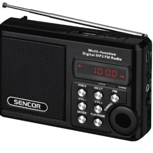Sencor SRD-215 Φορητό Ραδιόφωνο Επαναφορτιζόμενο με USB Μαύρο