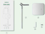 Ugreen Adjustable Headphone Stand Επιτραπέζια Ασημί 80701 - Image 2