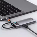 Baseus Metal Gleam Series USB-C Docking Station με HDMI 4K PD Ethernet Ασημί