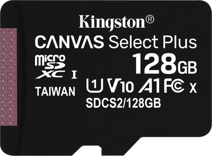 Κάρτα μνήμης Micro Sdxc V10 Uhs-I U1 Kingston Canvas Select Plus 100Mb/S 128Gb