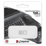 Kingston DataTraveler Micro Gen2 128GB USB 3.2 Stick Ασημί