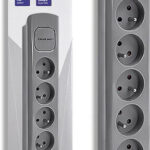 Qoltec Πολύπριζο 6 Θέσεων με Καλώδιο 1.8m Γκρι