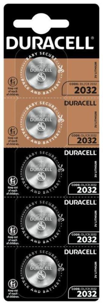 Duracell Long Lasting Power Μπαταρίες Λιθίου Ρολογιών CR2032 3V 5τμχ