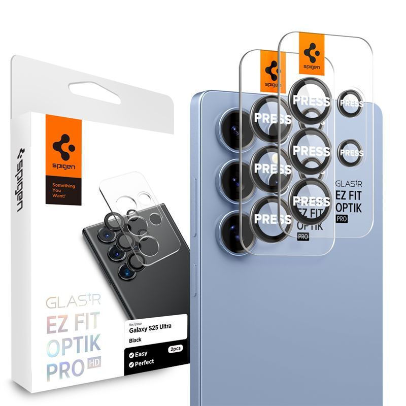 Spigen Προστασία Κάμερας Tempered Glass Μαύρο για το Samsung Galaxy S25 Ultra