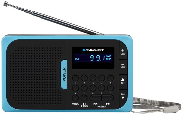 BLAUPUNKT PR5BL επαναφορτιζόμενο Radio με microSD/USB/LCD οθόνη/50 μνήμες Blue Black