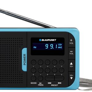 BLAUPUNKT PR5BL επαναφορτιζόμενο Radio με microSD/USB/LCD οθόνη/50 μνήμες Blue Black