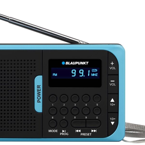 BLAUPUNKT PR5BL επαναφορτιζόμενο Radio με microSD/USB/LCD οθόνη/50 μνήμες Blue Black