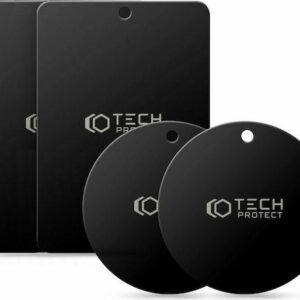 Tech-Protect Ανταλλακτικά μεταλλικά αυτοκόλλητα Metalplate Magnetic 4τμχ Μαύρα