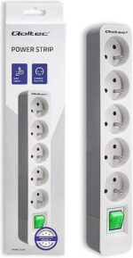 Qoltec Πολύπριζο 5 Θέσεων με Καλώδιο 1.8m