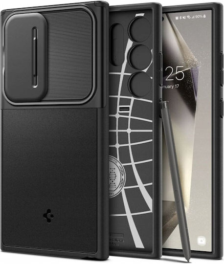 Spigen Back Cover Πλαστικό / Σιλικόνης 2mm Ανθεκτικό Μαύρο (Galaxy S25 Ultra)
