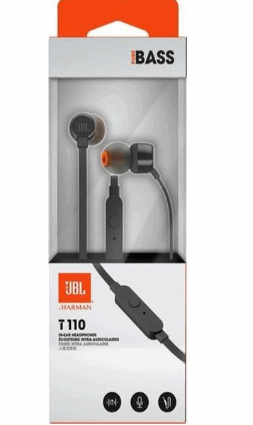 JBL T110 In-Ear Handsfree Black Ακουστικά JBLT110BLK