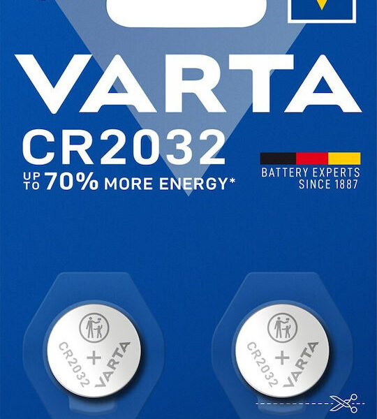 Varta Μπαταρίες Λιθίου Ρολογιών CR2032 2τμχ
