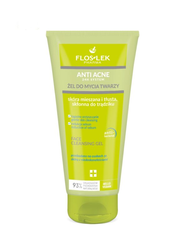 Anti Acne τζελ καθαρισμού προσώπου 200ml για καθαρό δέρμα