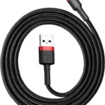 Baseus Cafule Braided USB to Lightning Cable Black/Red 2m (CALKLF-C19)