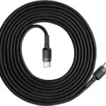 Baseus Cafule Braided USB 2.0 Cable USB-C male – USB-C 60W Γκρι 2m (CATKLF-HG1)