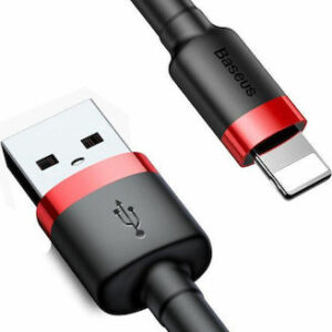 Baseus Cafule Braided USB to Lightning Cable Black/Red 2m (CALKLF-C19)