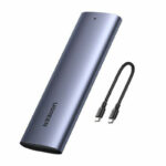 Ugreen Θήκη για Σκληρό Δίσκο M.2 με σύνδεση USB 3.1 Type-C σε Ασημί χρώμα