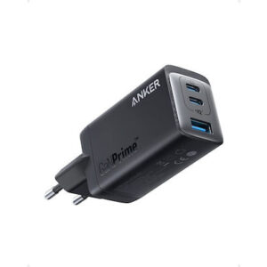 Anker Φορτιστής Χωρίς Καλώδιο με Θύρα USB-A και 2 Θύρες USB-C 65W Power Delivery Μαύρος (735 GaNPrime 65W)