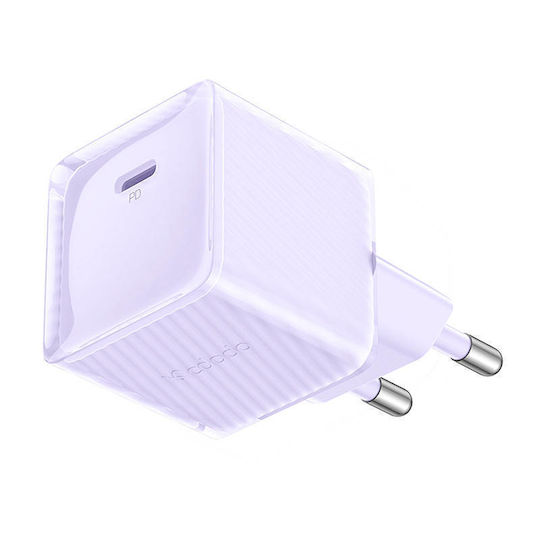 Mcdodo Φορτιστής Χωρίς Καλώδιο με Θύρα USB-C 20W Power Delivery Μωβ (CH-3773)