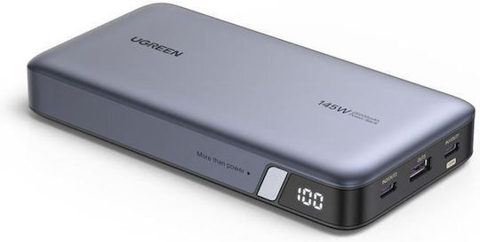 Ugreen PB205 Power Bank 25000mAh 145W με Θύρα USB-A και 2 Θύρες USB-C Power Delivery / Quick Charge 3.0 Γκρι