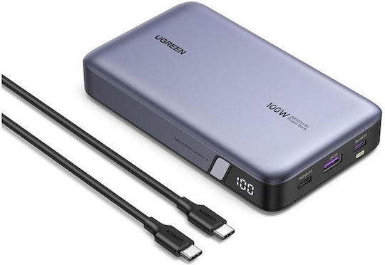 Ugreen PB720 Power Bank 20000mAh 100W Power Delivery / Quick Charge 2.0 / Quick Charge 3.0 Γκρι