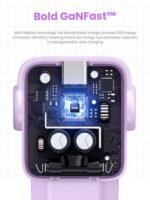 Ugreen Φορτιστής Χωρίς Καλώδιο GaN με Θύρα USB-A και 2 Θύρες USB-C 65W Power Delivery / Quick Charge 4.0 Μωβ (Robot) - Image 2